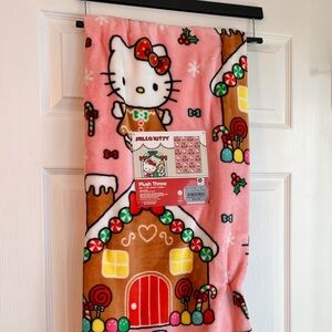 Hello Kitty Pink Gingerbread House Throw